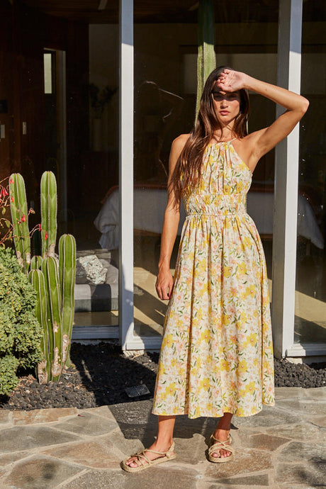 LuLu Floral Maxi Dress - Yellow Multi