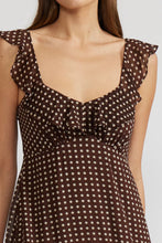 Load image into Gallery viewer, Cassandra Tiered Dress - Brown/Cream
