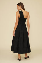 Load image into Gallery viewer, Christy Poplin Tiered Dress - Black
