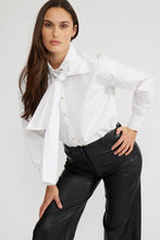 Load image into Gallery viewer, Anika Bow TIe Blouse - White (T4560)
