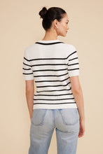 Load image into Gallery viewer, Davey Stripe Sweater - Blk / White

