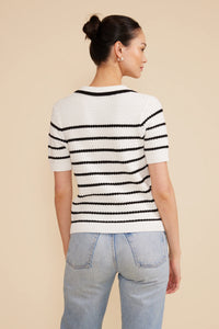 Davey Stripe Sweater - Blk / White