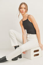 Load image into Gallery viewer, Luna Cut Off Cropped Straight Jeans - Cream
