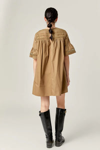 Lace Detail Mini Dress - Olive (Style:MK1156D)