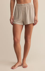 Maddie Gingham Shorts - Iced Coffee or Yacht Blue