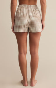 Maddie Gingham Shorts - Iced Coffee or Yacht Blue