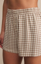 Load image into Gallery viewer, Maddie Gingham Shorts - Iced Coffee or Yacht Blue
