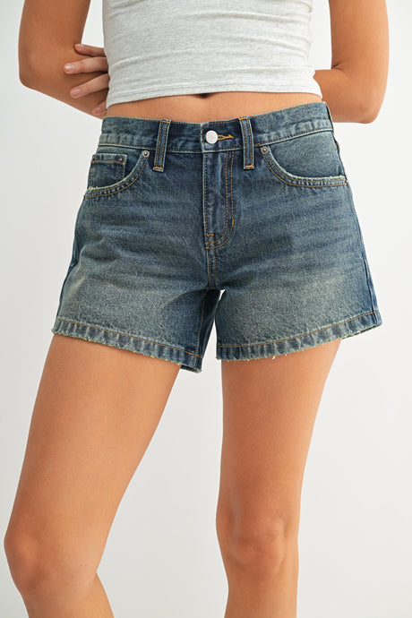 Maddie Mid Rise Shorts - Vintage Medium (DH821N)