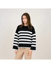 Load image into Gallery viewer, Magda Sweater - Dark Storm / White Stripe
