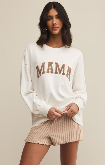 MAMA Oversized Sweatshirt - Shell White