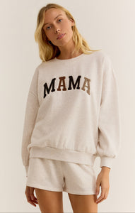 MAMA Oversized Sweatshirt - Light Oatmeal