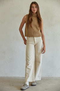 Mandi Sweater Vest - Camel (Style W1654)