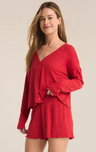 Load image into Gallery viewer, Mara Rib L/S Cardigan - Haute Red
