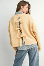 Load image into Gallery viewer, Marigold Back Tie Sweater - Yellow

