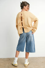 Load image into Gallery viewer, Marigold Back Tie Sweater - Yellow
