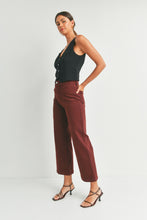 Load image into Gallery viewer, Patch Pocket Wide Leg Jeans - Mauve - Off White - Black 
