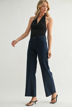 Load image into Gallery viewer, Mini Patch Pocket Wide Leg Jeans - Navy
