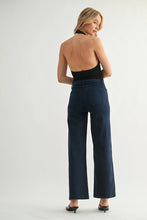 Load image into Gallery viewer, Mini Patch Pocket Wide Leg Jeans - Navy
