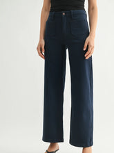 Load image into Gallery viewer, Mini Patch Pocket Wide Leg Jeans - Navy
