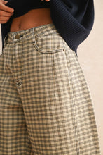 Load image into Gallery viewer, Mini Check Barrel Jeans - Tan/Brown
