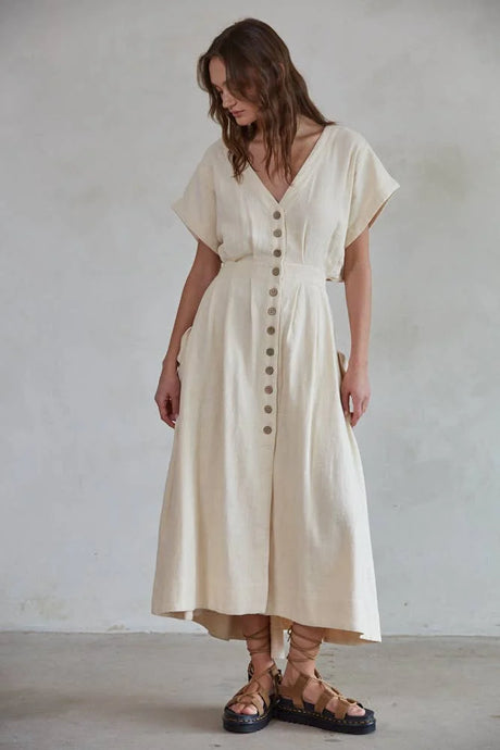 Miranda Midi Dress - Natural (Style #L7242)