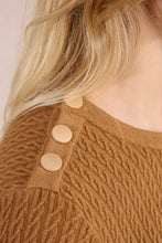 Load image into Gallery viewer, Delicate Cable Knit Sweater - Camel

