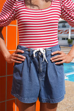 Load image into Gallery viewer, Paperbag Denim Shorts - Med Blue (ELF1010EE)
