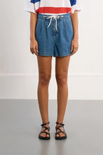 Load image into Gallery viewer, Paperbag Denim Shorts - Med Blue (ELF1010EE)
