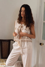 Load image into Gallery viewer, Embroidered Tie Bolero - White (Style #LA1907EE)
