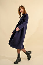 Load image into Gallery viewer, Straight Knit Coat - Navy Blue
