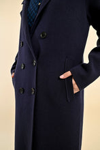 Load image into Gallery viewer, Straight Knit Coat - Navy Blue
