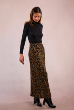 Load image into Gallery viewer, Leopard Print Knit Skirt - Black/Brown Print
