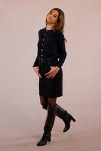 Load image into Gallery viewer, Fancy Pearl Button Detail Sweater - Black
