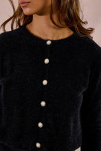 Load image into Gallery viewer, Fancy Pearl Button Detail Sweater - Black
