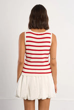 Load image into Gallery viewer, Striped Ribbed Tank - White (Style: LAL670EE)
