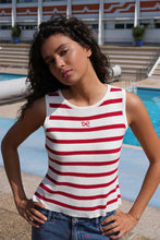 Load image into Gallery viewer, Striped Ribbed Tank - White (Style: LAL670EE)
