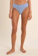 Load image into Gallery viewer, Striped High Hip Swimsuit Bottom - Blue/White Stripe (TMB110EE)
