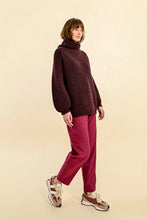 Load image into Gallery viewer, Balloon Sleeve Sweater - Dark Red
