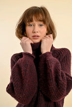 Load image into Gallery viewer, Balloon Sleeve Sweater - Dark Red
