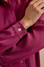 Load image into Gallery viewer, Oversized Satin Blouse - Magenta
