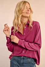 Load image into Gallery viewer, Oversized Satin Blouse - Magenta
