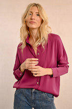Load image into Gallery viewer, Oversized Satin Blouse - Magenta
