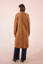 Load image into Gallery viewer, Straight Knit Coat - Navy Blue - Camel (Style: EF1399DN)
