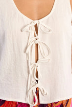 Load image into Gallery viewer, Cotton Tie Top - Off White (Style #GL721EE)
