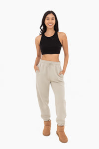 Fleece Billow Joggers - Light Sage