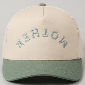 "MOTHER" Trucker Cap - Cream/Black - Cream/Lt. Pink - Cream/Sage