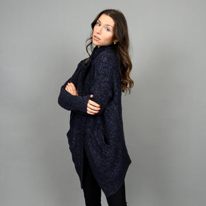 Naheed Crossover Cardigan - Navy Twist