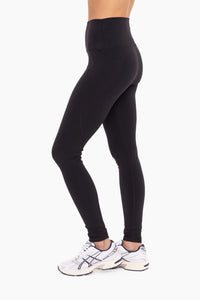 Tapered Band Essential High Waist Legging - Navy