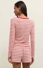 Load image into Gallery viewer, Night in Stripes LS Top - Red Stripe
