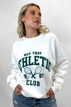 Load image into Gallery viewer, Not Athletic Club Sweatshirt - Pink w/ puff pink lettering or White w/ green lettering
